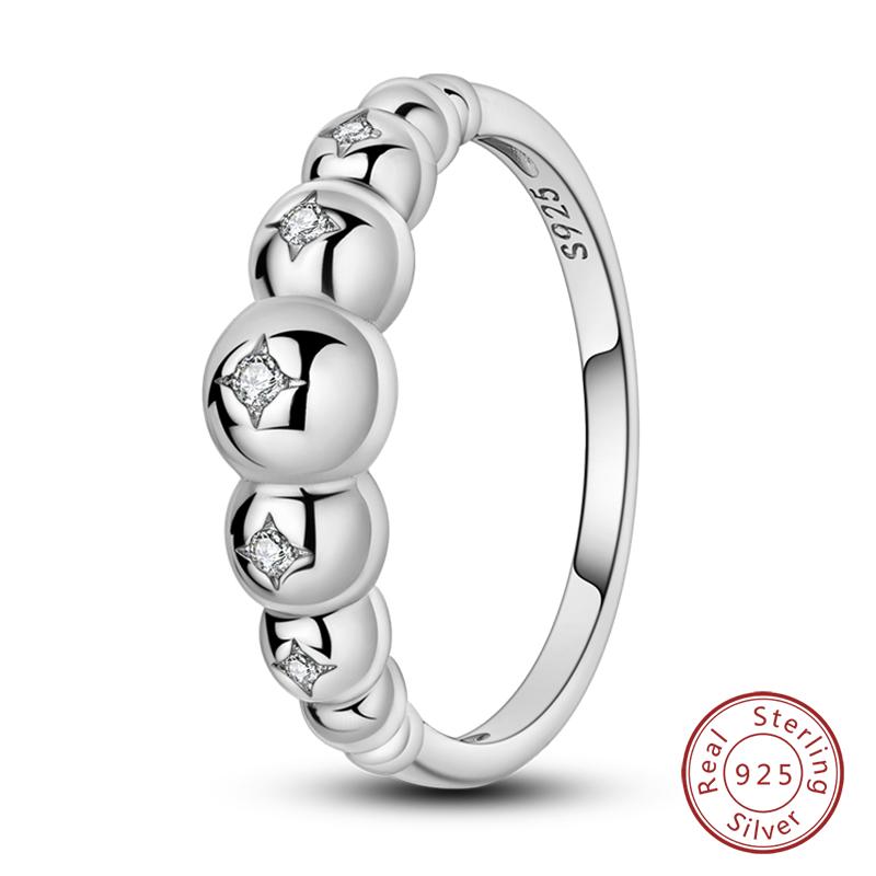 Popular Glow In The Dark Rings For Women 925 Silver Star Moon Sun Rings Sparkling Cubic Zircon Exquisite Jewelry Gifts