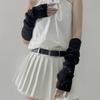 Bowknot Y2K Oversleeve Elastic Warm Sleeves Arm Cover Bow Fingerless Gloves  Girl Party