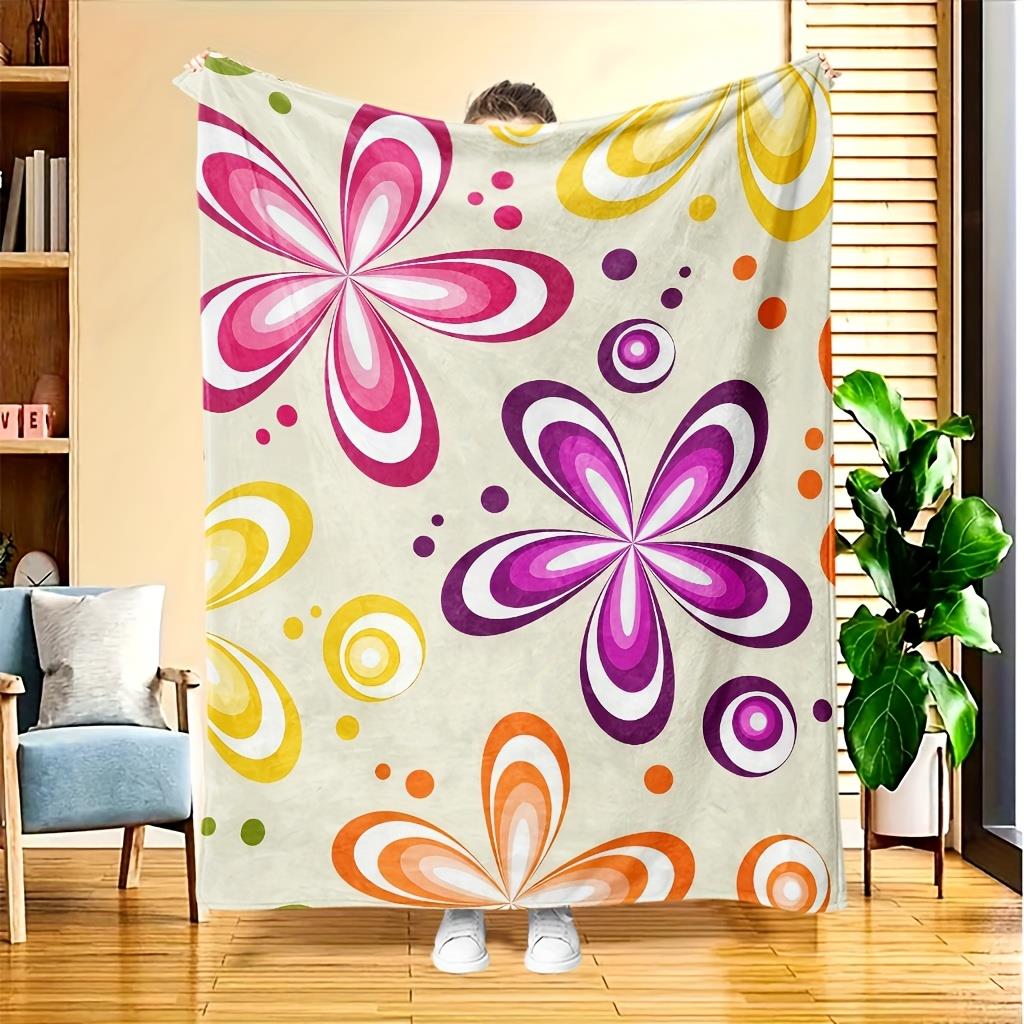 

Maca Nordic style pattern Flannel printed blanket suitable for all seasons suitable for living room office sofa and travel 75x100cm