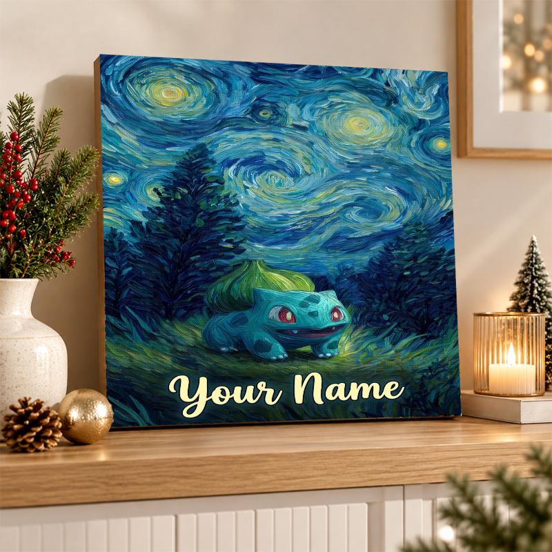 Bulbasaur Custom Name Diamond Painting Personalized 5D Full Drill DIY Diamond Art Home Decor