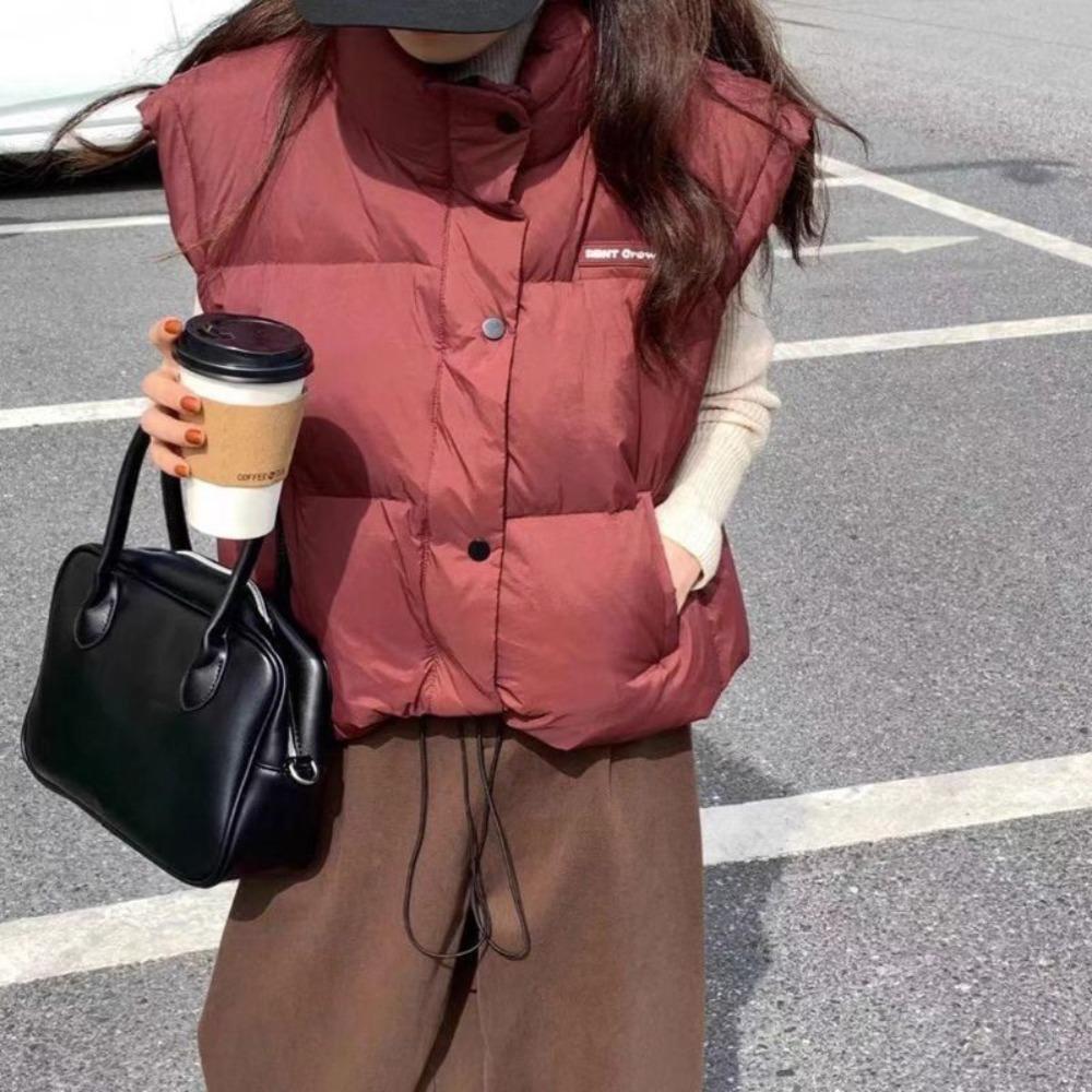 Neue Daunenweste Weste Damen vielseitig Student kleine Weste lockere Weste Jacke