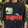 Maglietta Resident Evil Lavata Vintage: Biohazard Occhio Insanguinato Design RE001