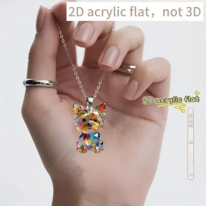 Creative Dog Pendant Long Sweater Chain Cute Friendship Necklace Trendy Jewelry for Couples Anniversary Gifts