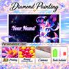 Personalized espeon Diamond Art Custom Name 5D Diamond Painting Full Drill DIY Craft