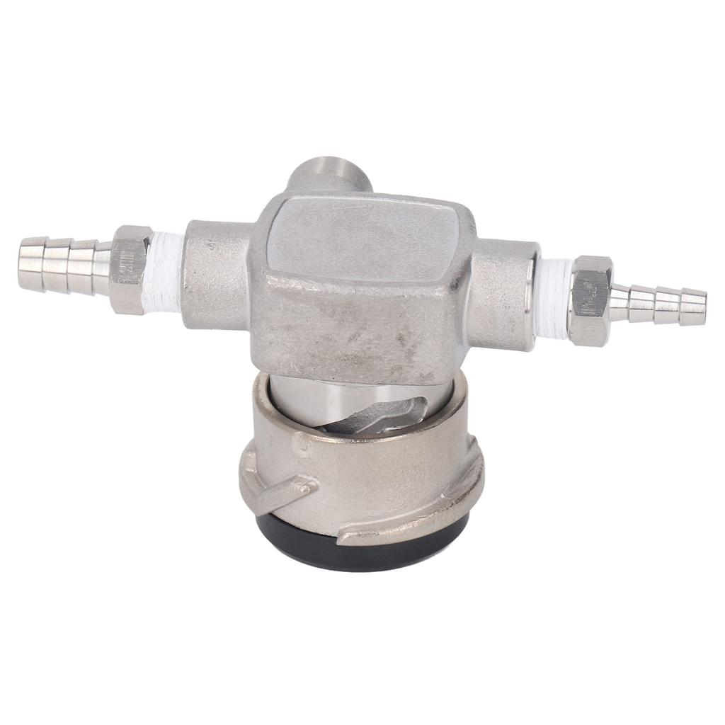 Keg Tap Distributor Stainless Steel 5/16in D System Beer Keg Coupler with 2pcs Clamp for Wine