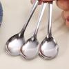 Silver Long Handle Stirring Dessert Spoons Stainless Steel Coffee Spoon Dessert Seasoning Tools Home Kitchen Accessories