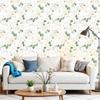 Watercolor White Roses Wallpaper 22.83"X118" Waterproof Wallpaper for Living Room/Bedroom/Bathroom PVC Wall Sticker