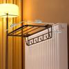 Heavy-Duty Wall-Mounted Radiator Rack - Pull-Out Clothes Drying Shelves & Rods | Space-Saving for Winter Garments (Black/White)
