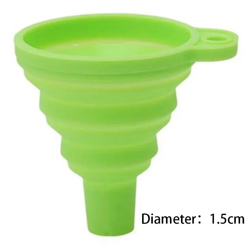 

Foldable silicone funnel, food grade, multifunctional, portable, mini kitchen, extendable, oil leak, car refueling oil funnel 1pcs