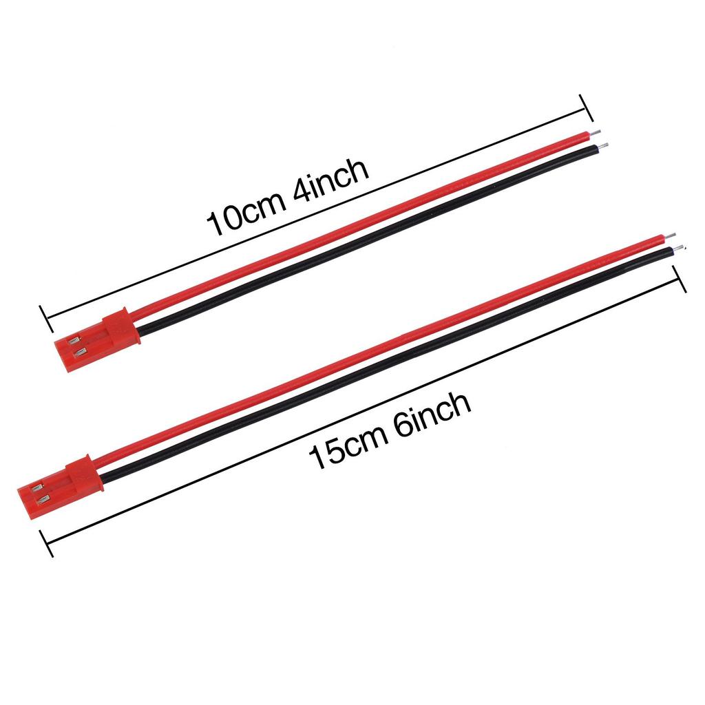 20/40pcs 22 AWG Plug Connector for JST 2Pin Male Female for JST RCY Plug Connector Cable Wire for LED Lamp Strip RC Toys Battery