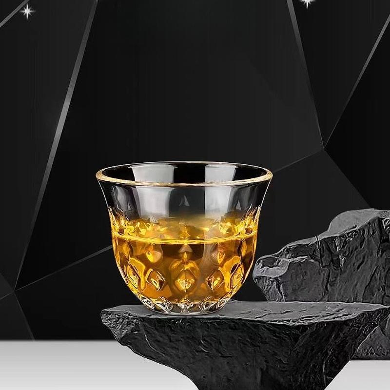 6pcs Sets Small Tea Cup Creative Kung Fu Tea Cup Transparent Water Cup Personalized Drinkware Household Drinking Glasses Gifts