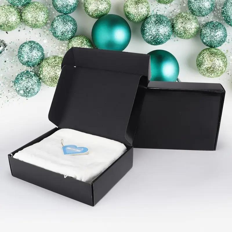 WTEMPO Small Black Shipping Boxes Suitable for Packaging Small Business Items Mailing Gifts Watch Perfume Universal Presents Packaging Boxes