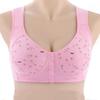 Wire-Free Front Closure Cotton Bras for Middle-aged & Elderly Moms - Plus Size Vest Style