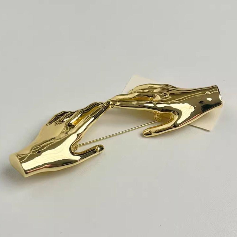 Hand Shape Palm Hand Brooch Gold Silver Punk Pin Brooches Fashion Hyperbole Brooches  Men Women