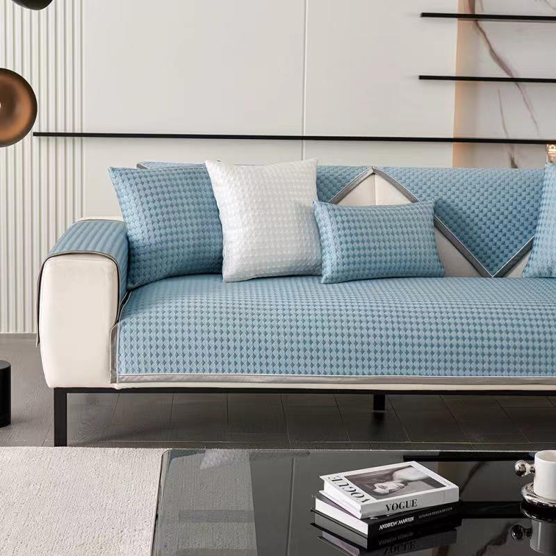1pcs Solid Color Sofa Cover Hot Four Seasons Universal Armrest Towel Non-slip Anti Cat Scratch Seat Cushion Home Accessories
