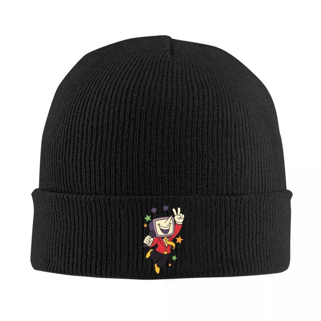 Deltarune Tenna TV Time Warm Knitted Cap Fashion Bonnet Hat Autumn Winter Outdoor Beanies Hats for Unisex Adult