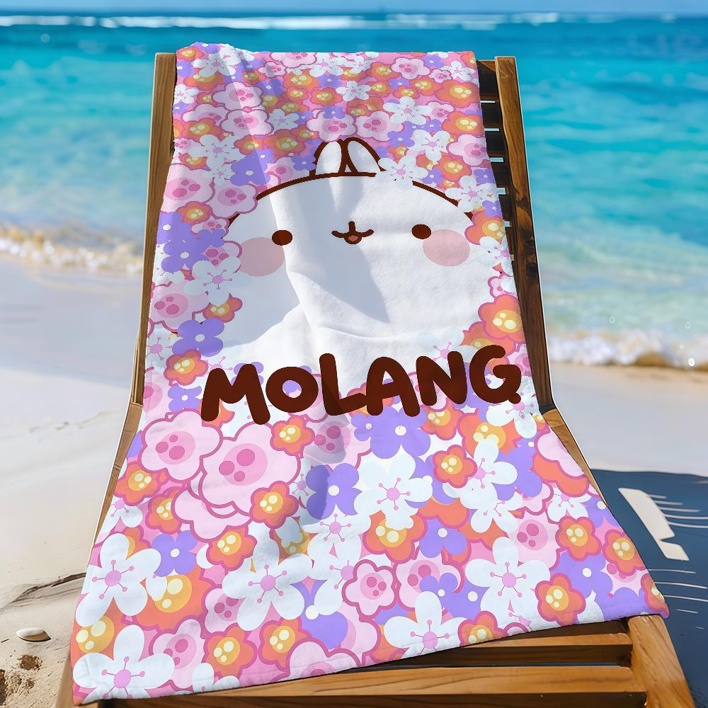 Cartoon M-molang-S Cute Towel Sports Quick Dry Travel Camping Gear Sandproof Soft Light Large Beach Towel