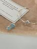 Boucles d'oreilles Clous Ovales Aigue-marine en Argent Sterling S925 pour Femmes - Style Élégant, Polyvalent et Cool.