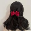 Koreanische Satin-Schleifen-Klammer: Elegantes Retro-Mode-Haaraccessoire für Damen