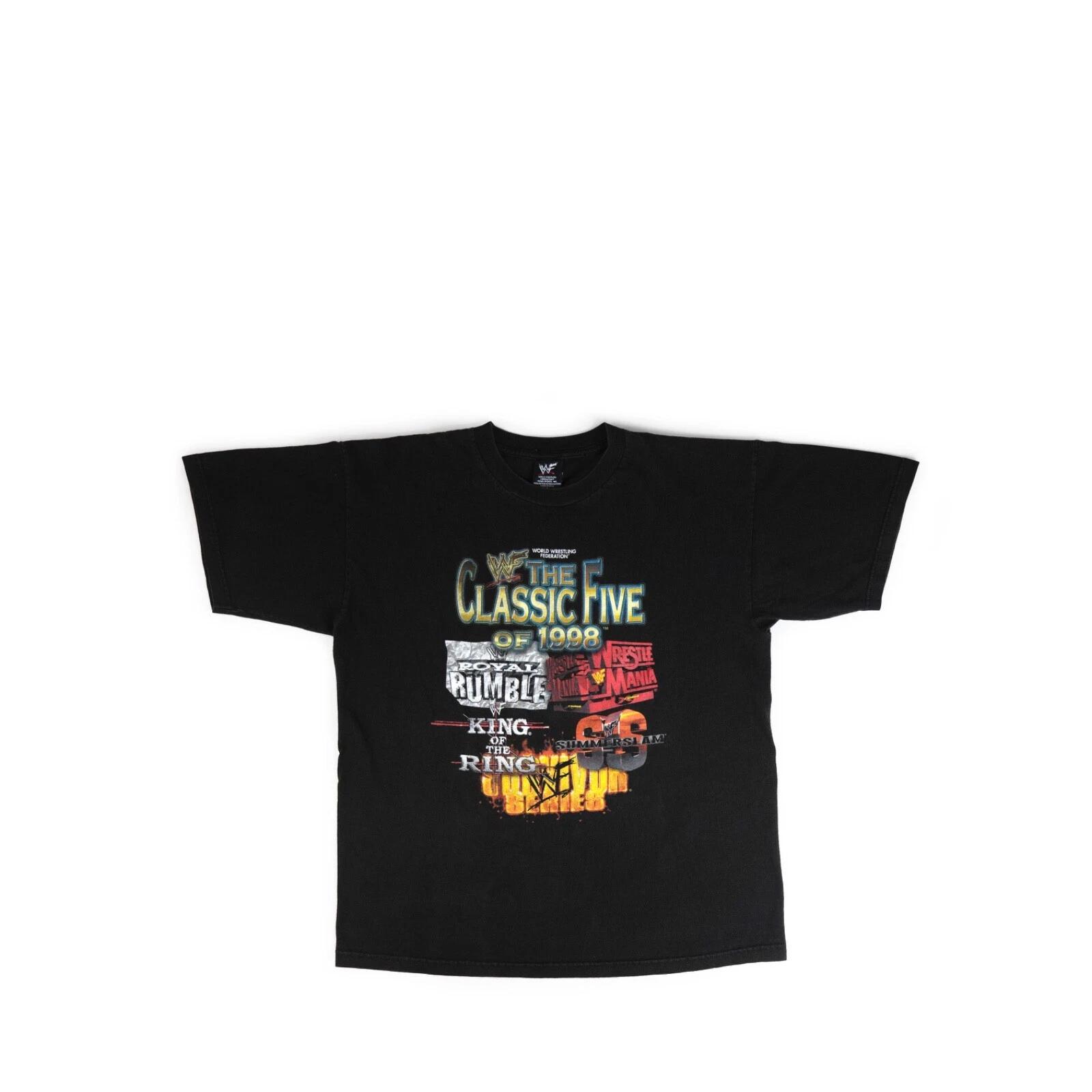Vintage 1998 WWF The Classic 5 Wrestlemania Tee Shirt L