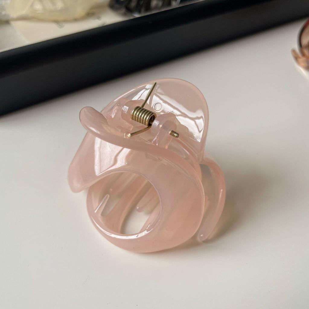 2024 Neue Einfache Temperament Gelee Farbe Geformte Haarspange für Frauen – Perfekt für Hohe Pferdeschwänze