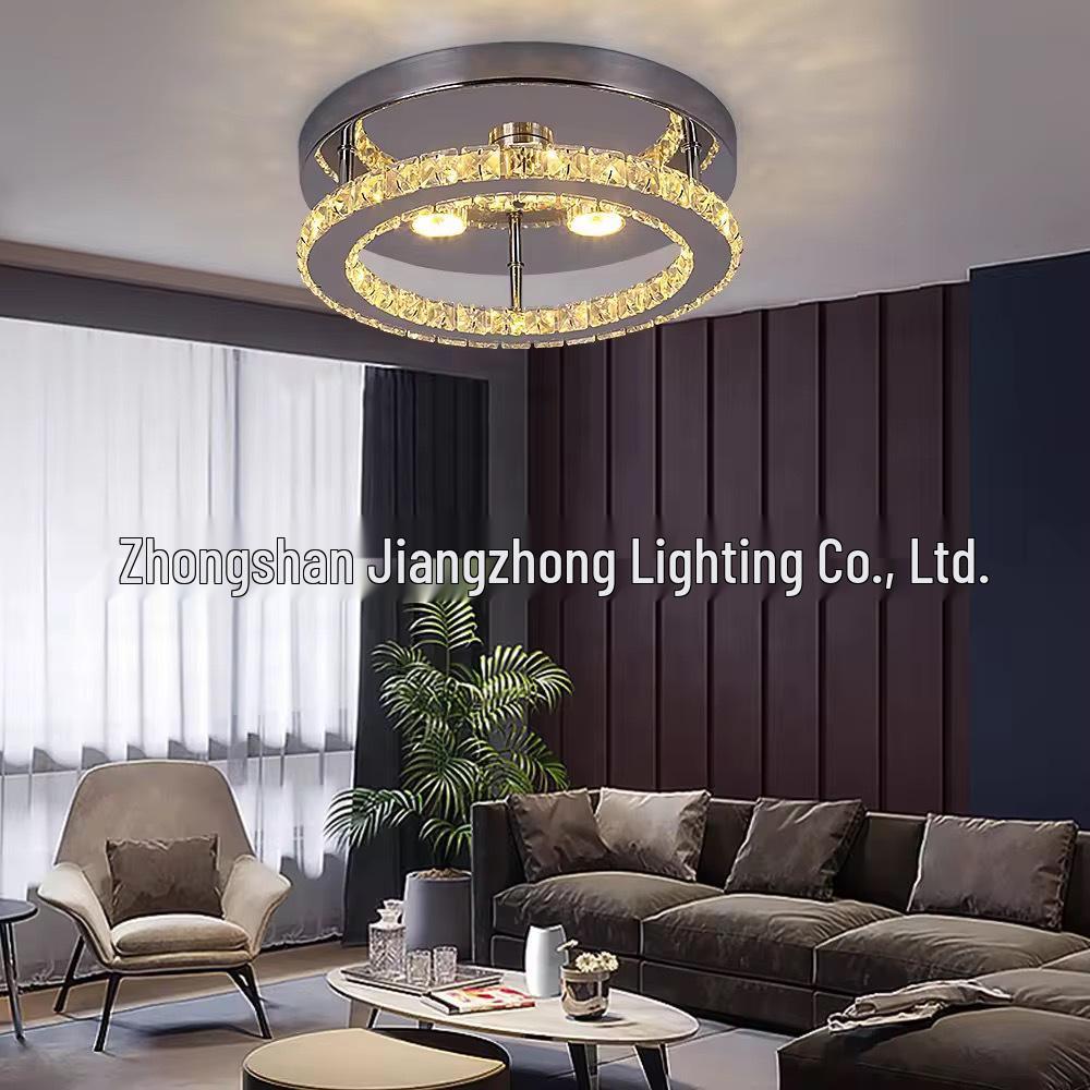 Modern LED Crystal Ceiling Light for Entrance, Corridor, or Hallway