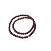 Beaded Garnet & Gold Square Bead Double Wrap Bracelet for Men & Women