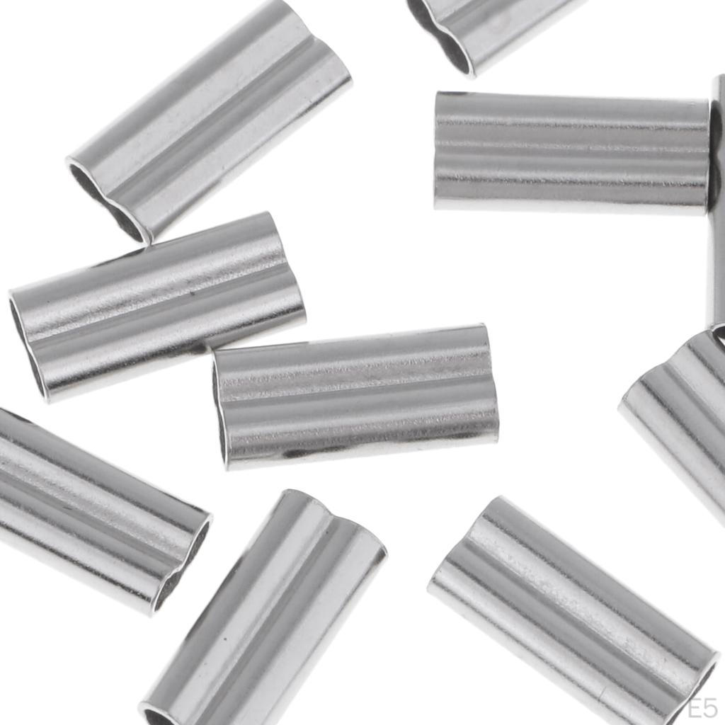 50 Pcs / Lot Double Copper Leader Sleeves Crimps Fishing Tool