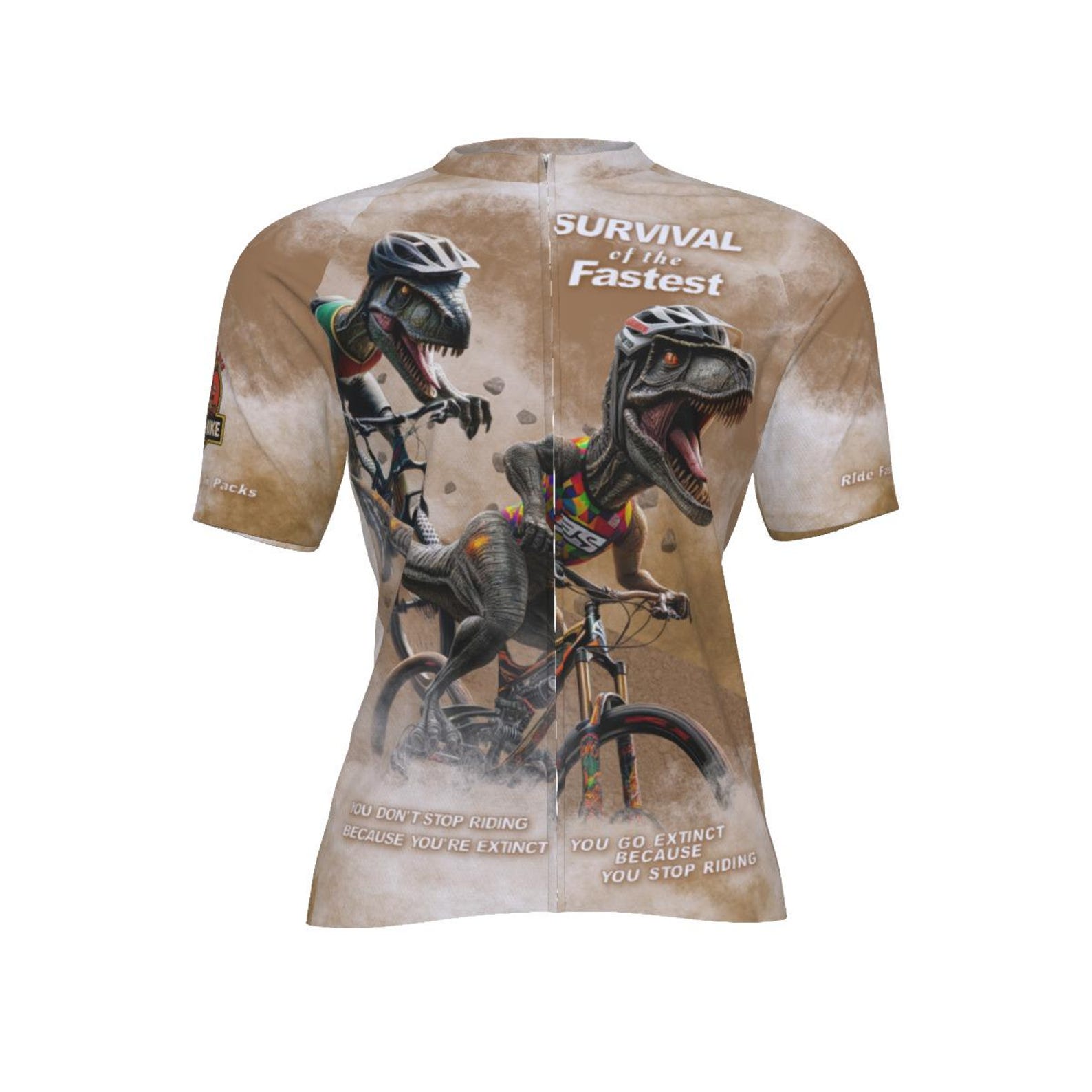 Raptor Cycling Jersey – Survival of the Fastest Fitted MTB Bike Jersey 2XL