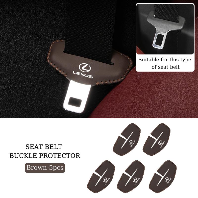 2/5pcs Car Seat Belt Buckle Anti-scratch Protector Cover For Lexus IS250 IS200 CT200h GS300 LS430 RX450h LX570 IS300 ES RX LS IS