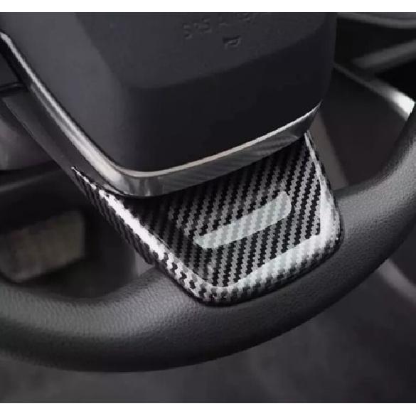 Carbon Fiber Steering Wheel Trim 3pcs For Toyota Highlander -2024