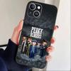 T-Peaky Blinders Coole Telefoonhoesje Voor iPhone 17 16 15 14 13 12 Max Plus Siliconen Zwarte Cover