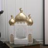 Ramadans Eid Home Decorations Gold and White Mosque Tower Islamic Eid Mubarak Decors Table Ornament Gift for Women Men