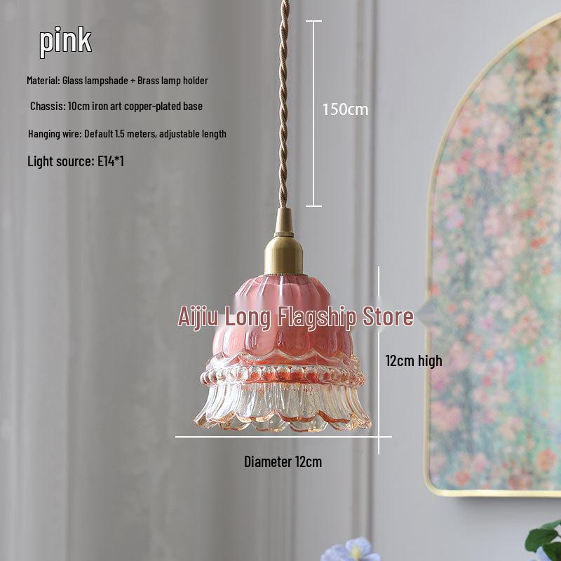 French Modern Glass Pendant Lamp for Bar, Hallway, or Bedroom