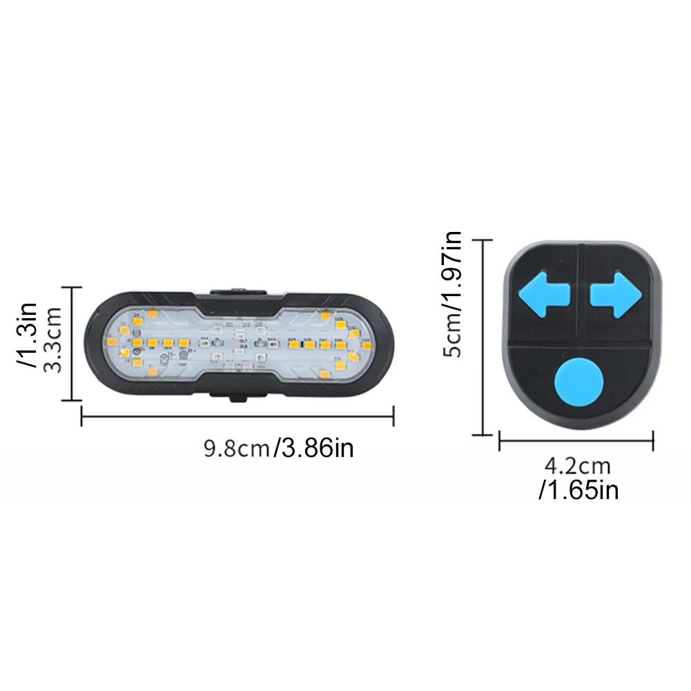 Rechargeable Bike Tail Light with Turn Signals Warning Bike Lights & Horn Remote Bike Rear Light Waterproof for Night Riding