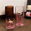European Style Glass Candle Holder – Romantic Windproof Tabletop Decor for Home & Dinner
