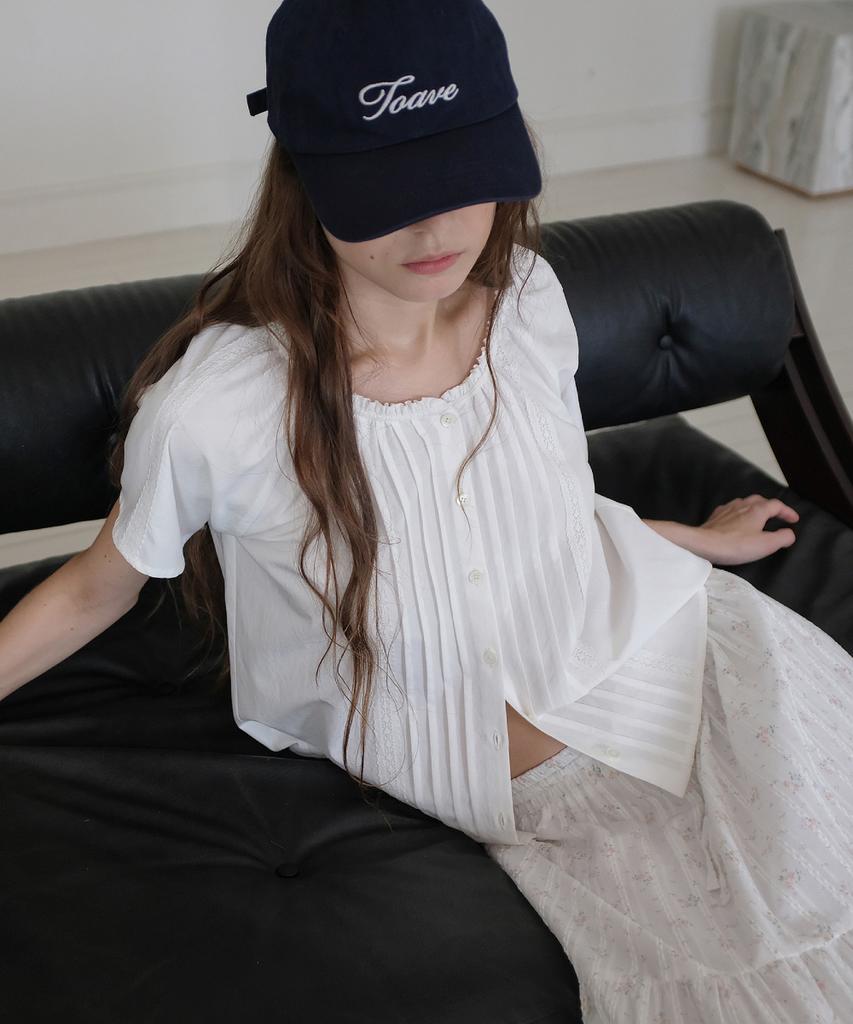 Toabe Sol Pintuck Lace Blouse (Ivory)