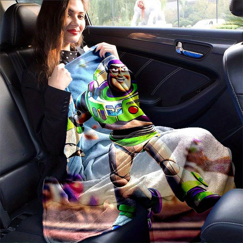 1pc, Cartoon Astronaut Blanket, Seasonal Universal, Home Decoration, Soft Flannel Throw Blanket, Cute Space Theme, Living Room, Travel, Camp
