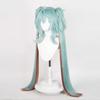 Miku Rascal Cosplay-Perücke, kleiner Teufel, lang, cyanfarben, mit Pferdeschwanz, hitzebeständiges Kunsthaar, Halloween-Anime-Perücken + Perückenkappe