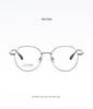 Fashionable Titanium Round Frame Eyeglasses with IP Plating