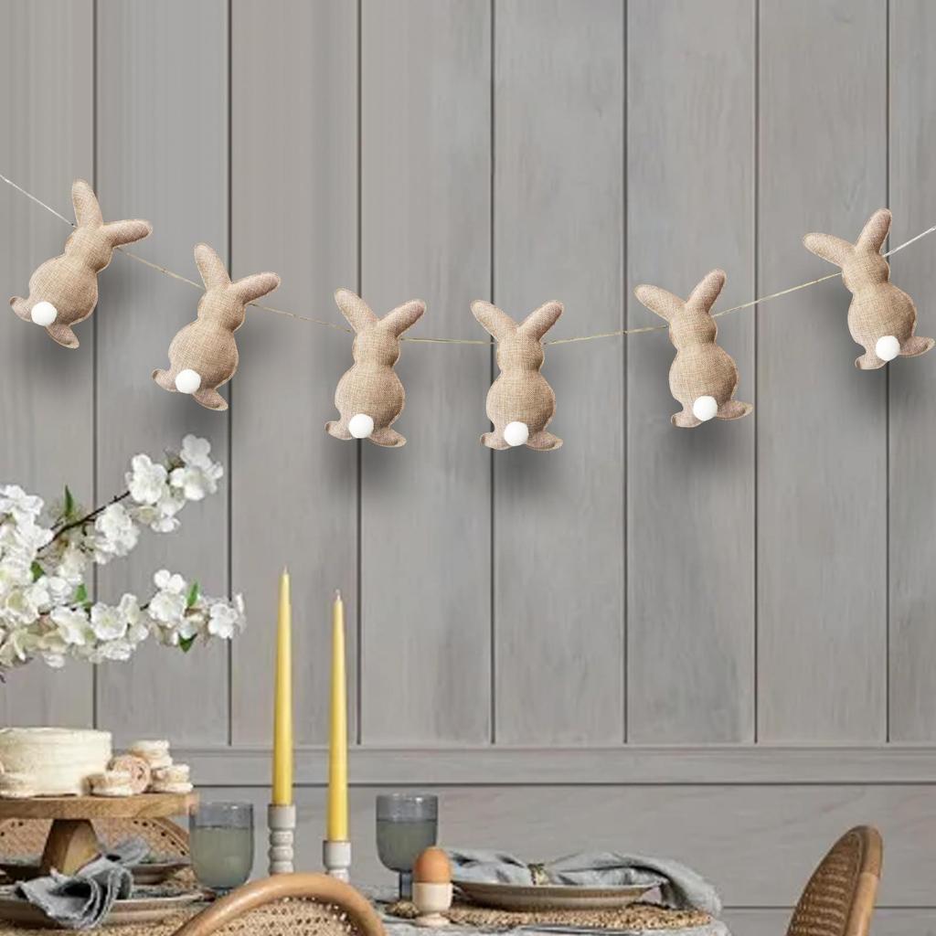 Easter Banner Easter Bunting Garland for Party Decoration Mantle Celebration