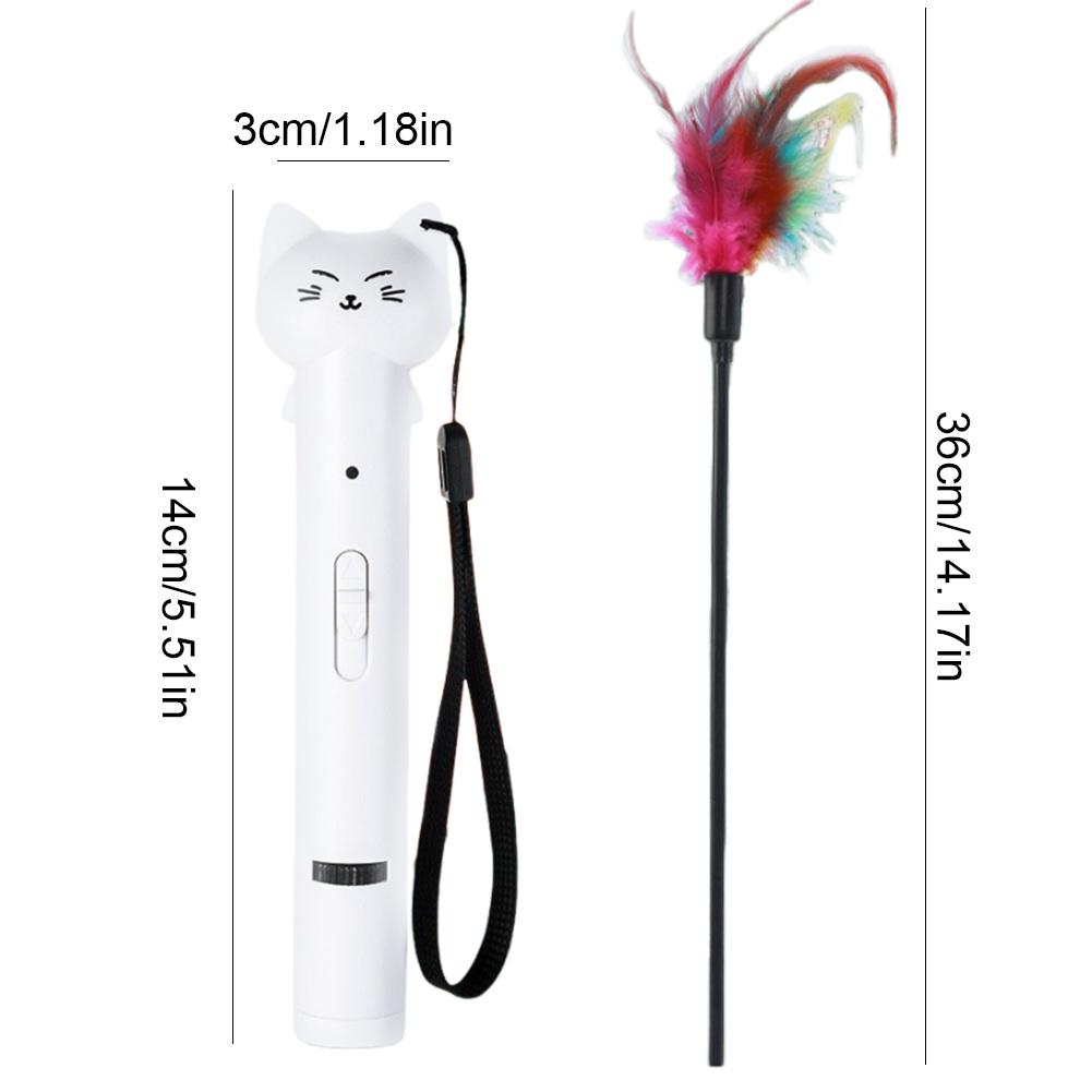 Cat Funny Stick with Infrared  Light Pattern Projection Cat Toy USB Charging Cat Funny Pen for Kitten Training Exercise