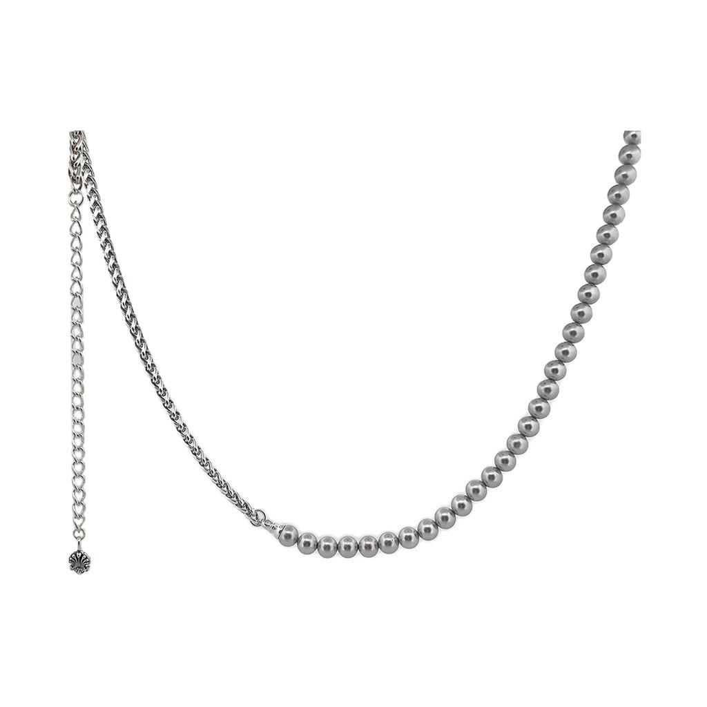 Scudo Plain Slim Pearl 2Way Necklace [6Mm]