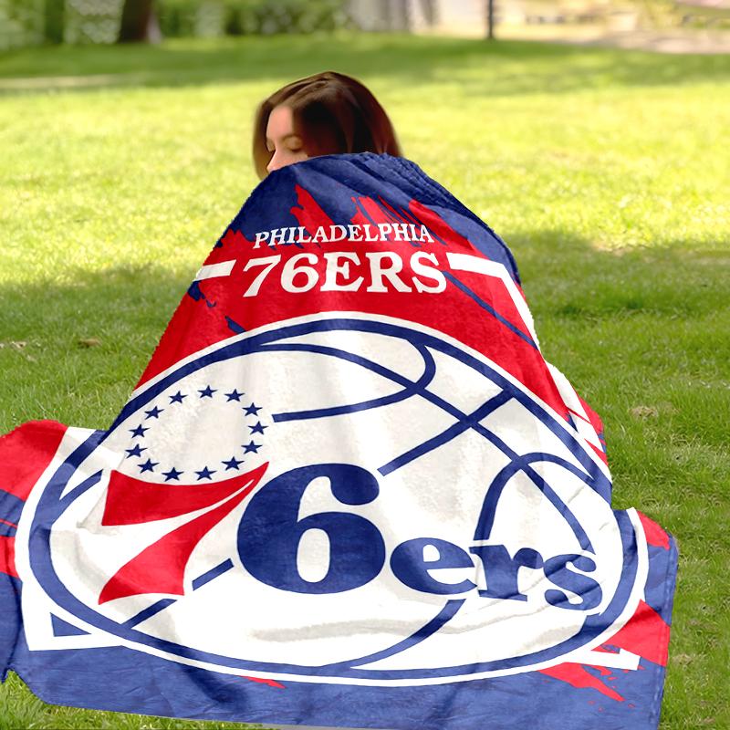 Basketball Team Logo Sports Style Flannel Fleece Blanket Cozy Warm Throw Blanket For Couch Bed Travel All Season Use