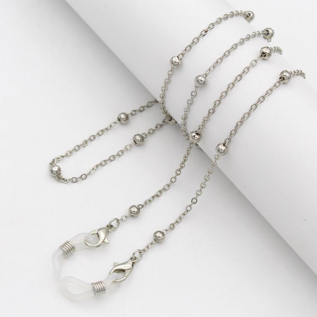 Cross-border Fashion: Twisted Pearl Bead & Snake Chain Eyeglass and Mask Necklace Accessory