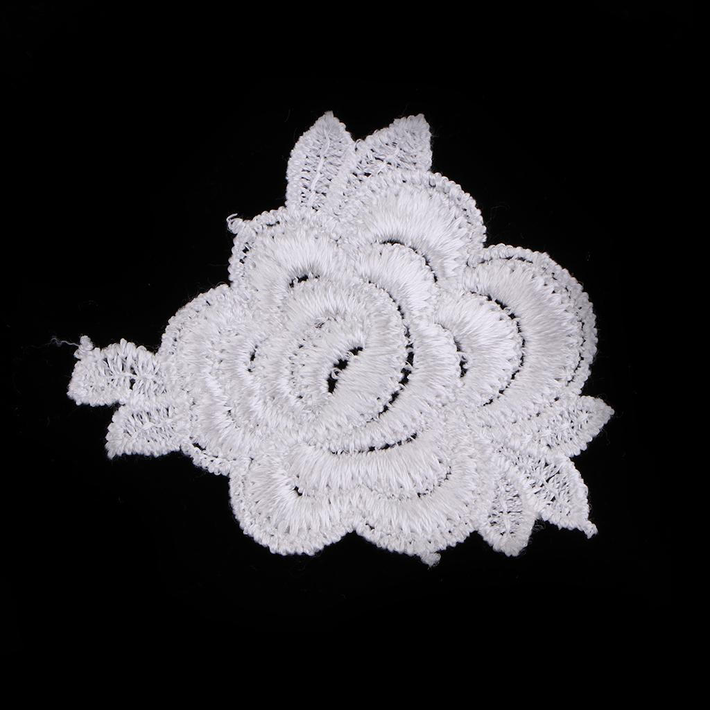 5pcs Rose Flower Patches Sewing for Clothes Applique Embroidery DIY Sticker
