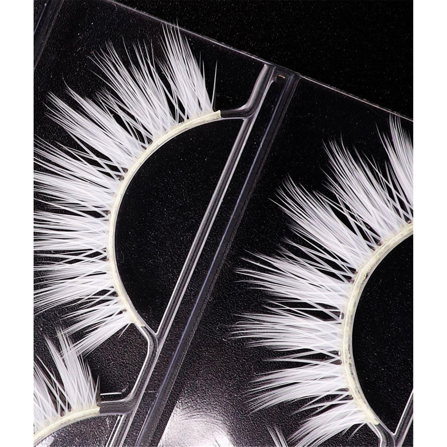 

Masquerade Party Natural Wispy Reusable False Lashes Fluffy Cosplay False Eyelashes White Lashes Style 1 (3 Pairs )