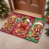 Zerbino Stampato Omino di Pan di Zenzero Natalizio Zerbino Antiscivolo per Ingresso Tappeto per Decorazione Casa per Soggiorno Tappeti Tappeto per Pavimento del Bagno