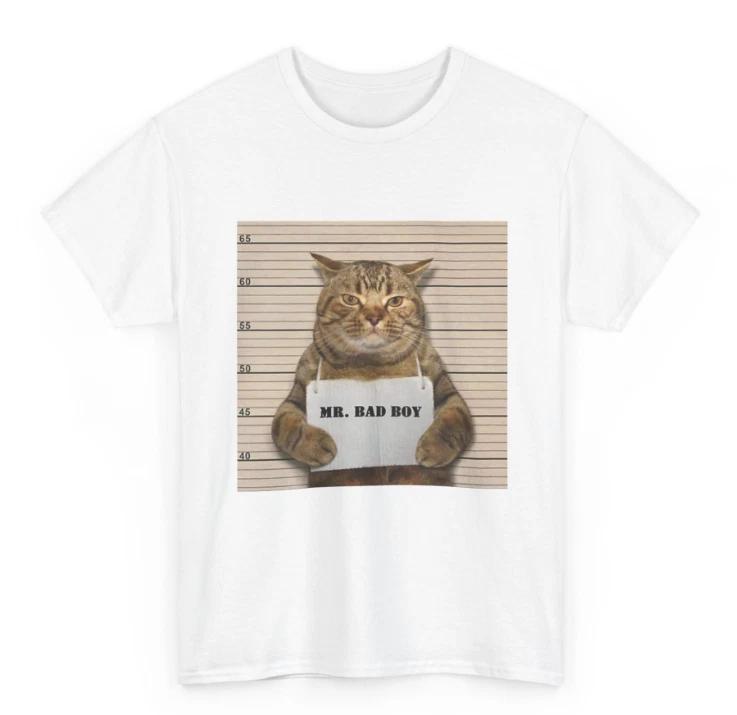 Mr.Bad Boy - Funny Cat Meme T-Shirt S