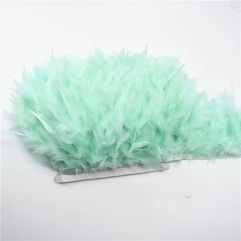 Colored Fluffy Turkey Feathers Trim Tassel Fringe Ribbon Marabou Feather Tape Boa Sewing Costume Clothing Accessories Decoration